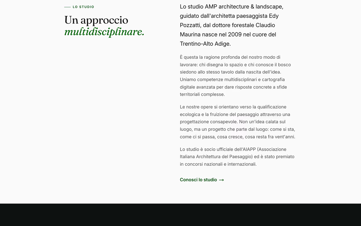 Sito AMP — «Un approccio multidisciplinare»