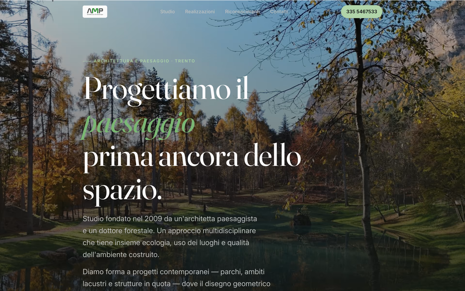 Sito AMP architecture & landscape — anteprima