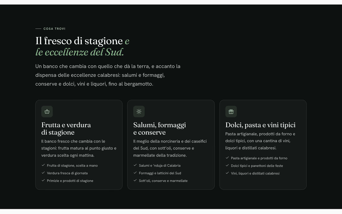 Sito Natural Fruit — «Il fresco di stagione e le eccellenze del Sud»