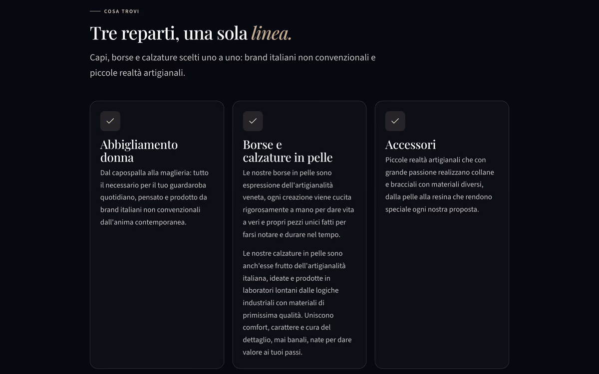 Sito SettantaDue — «Tre reparti, una sola linea»