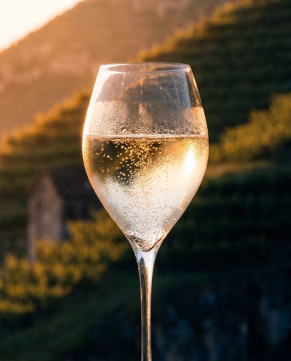 Il perlage del prosecco nel calice